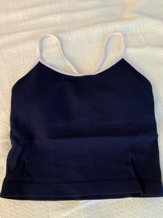 Tops - Tank Top with Light Pink Trim